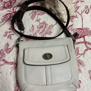 Coach White Leather Crossbody Bag